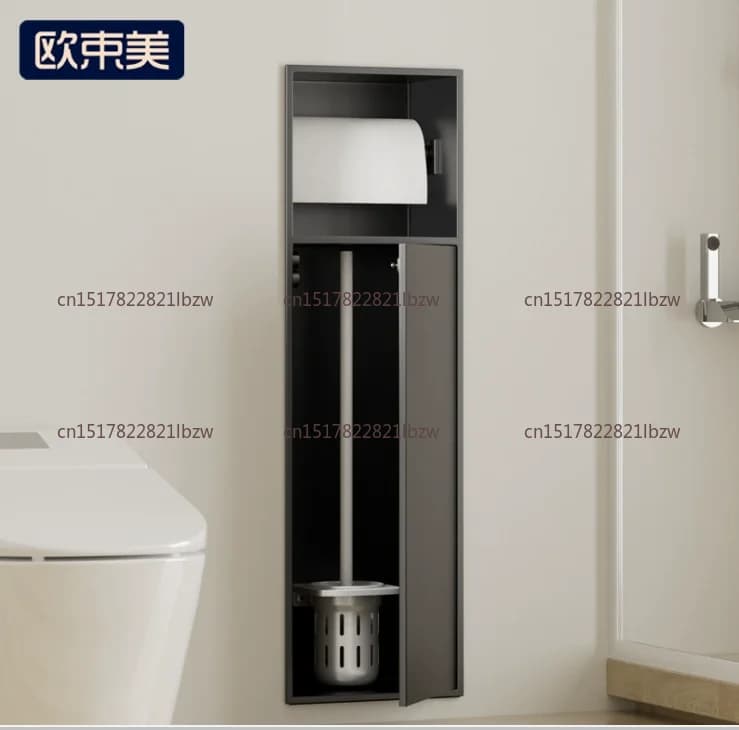 304 Stainless Steel Niche Toilet Concealed Toilet Brush Niche Embedded Tissue Box Concealed