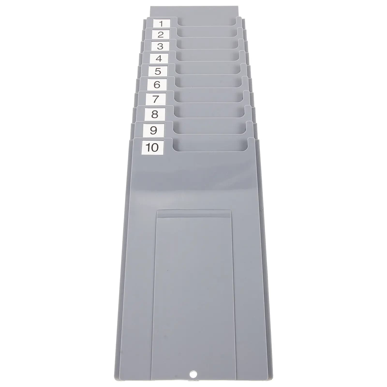 Robusto Porta Tessere in Plastica, Organizzatore per Tessere di Materiali da Magazzino, Scaffale per Carte di Presenza con Etichette Numerate
