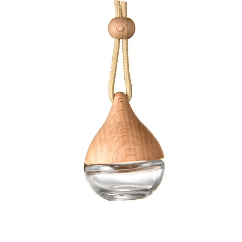 Nuova mini bottiglia pendente per profumo Aromaterapia automatica Decorazione automobilistica Diffusore di profumo Bottiglia vuota in vetro di legno per profumo