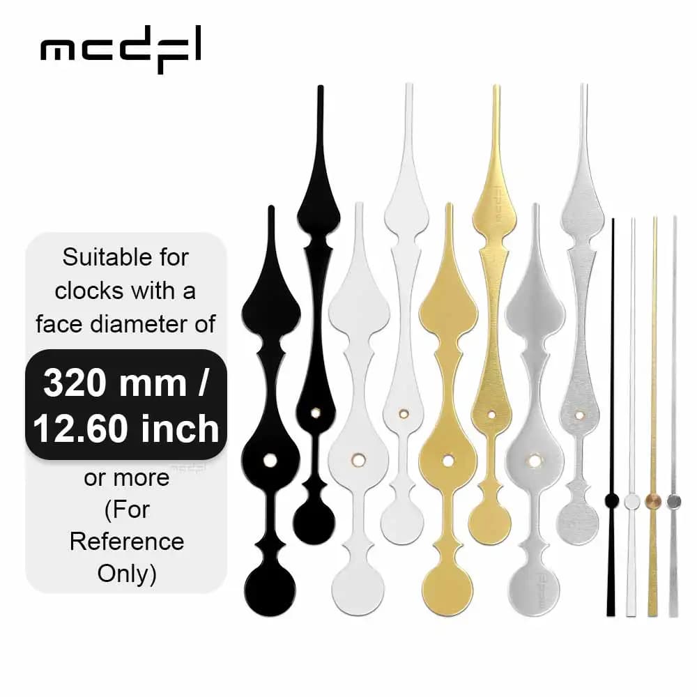 MCDFL Classic Wall Clock Aluminum hands with big needle Drawer Movement Bobbin Quartz watch with 3D Hanger
