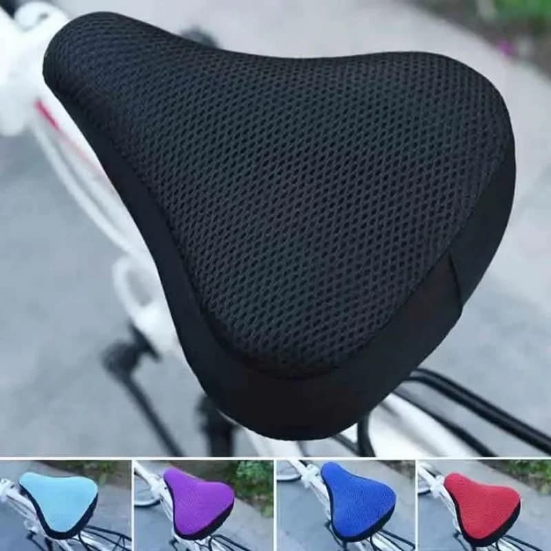 Cuscino per sedile bici in silicone morbido 3D 1PC, confortevole e traspirante, per sella da ciclismo universale
