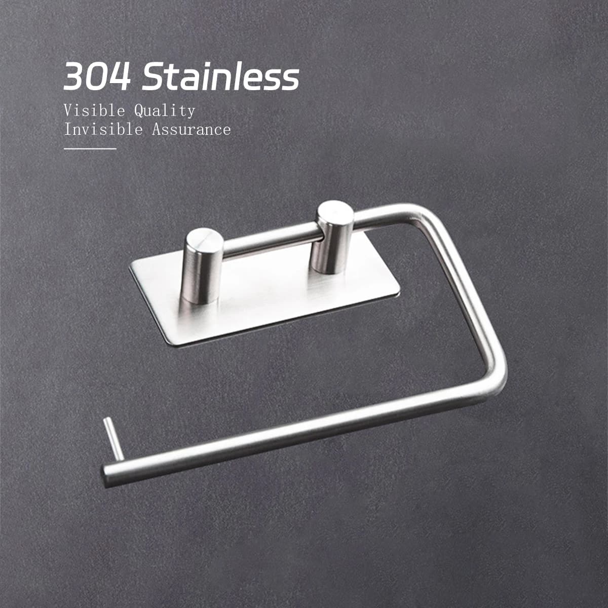 No-Drill 304 Stainless Steel Toilet Paper Holder Bathroom Toilet Paper Rack Toilet Tissue Holder