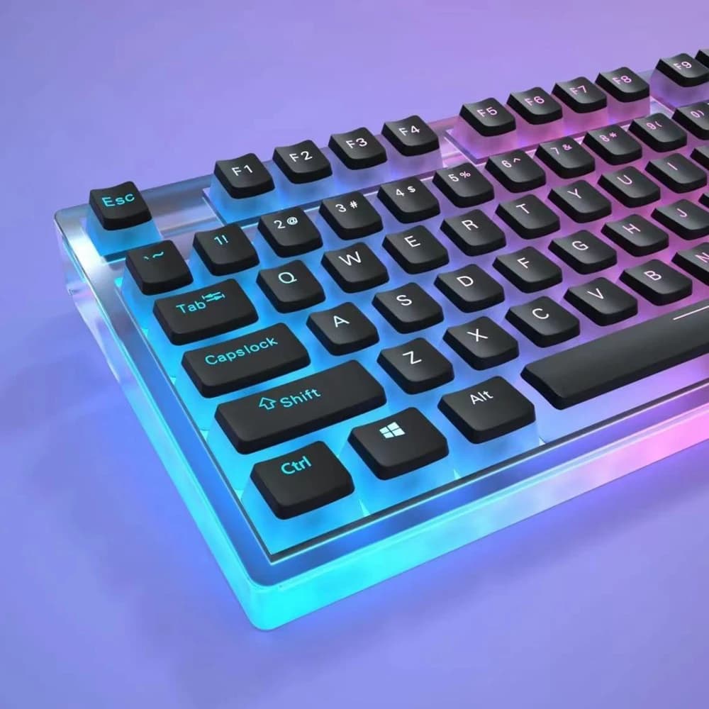 Set of 129 OEM PBT Keyboards, Ergonomics with Retro Illumination, Pudding Lighting Kit for Mechanical Keyboards 60% 80% 100% Mx