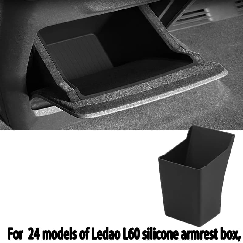 Suitable for 24 models of Ledao L60 silicone armrest box, rear storage box, decoration box, storage storage box, box trash can
