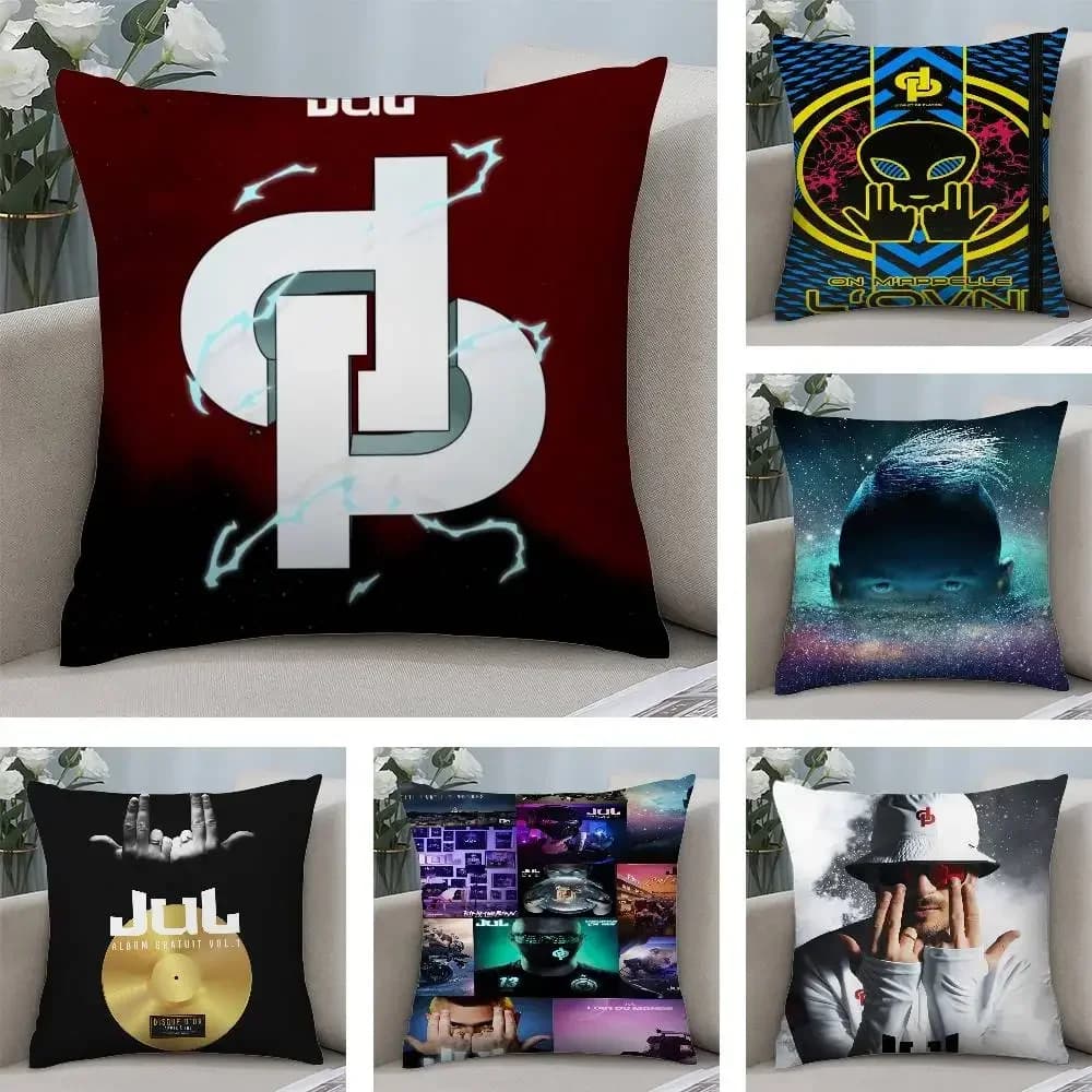 J-Jul Cest-Pas Music Album Pillow Case Short plush Double-sided Print Square Throw Pillow Covers Sofa Home Cushion Decor
