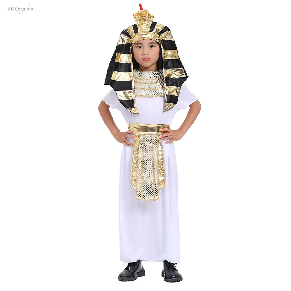 Antico re egiziano faraone palla per bambini tema storico personaggio della festa di Halloween cosplay vestire costume egiziano