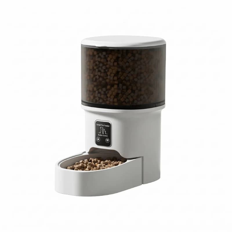 Smart automatic pet feeder, remote control timer, dog and cat food dispenser, stainless steel bowl