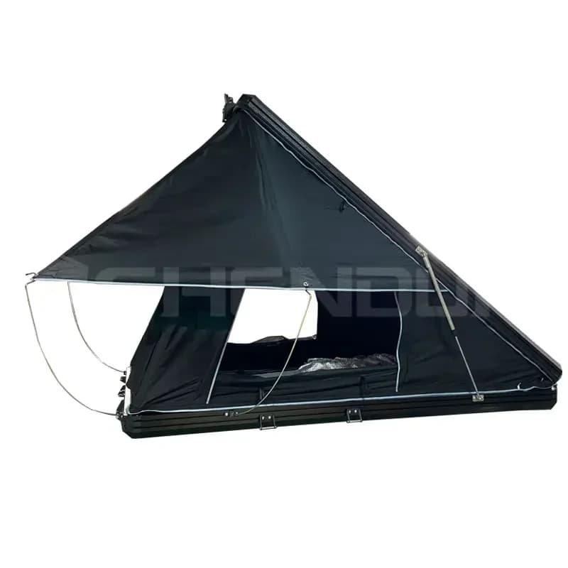 Tenda da tetto per auto con guscio rigido triangolo in alluminio di vendita caldo in fabbrica Tenda da campeggio SUV per tetto per auto con copertura per camion in vendita