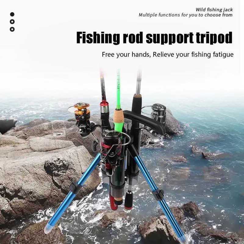 Aluminum alloy fishing rod holder, portable, for fishing rods Luya, support for 3 rods, fishing rod organizer, fishing accessories