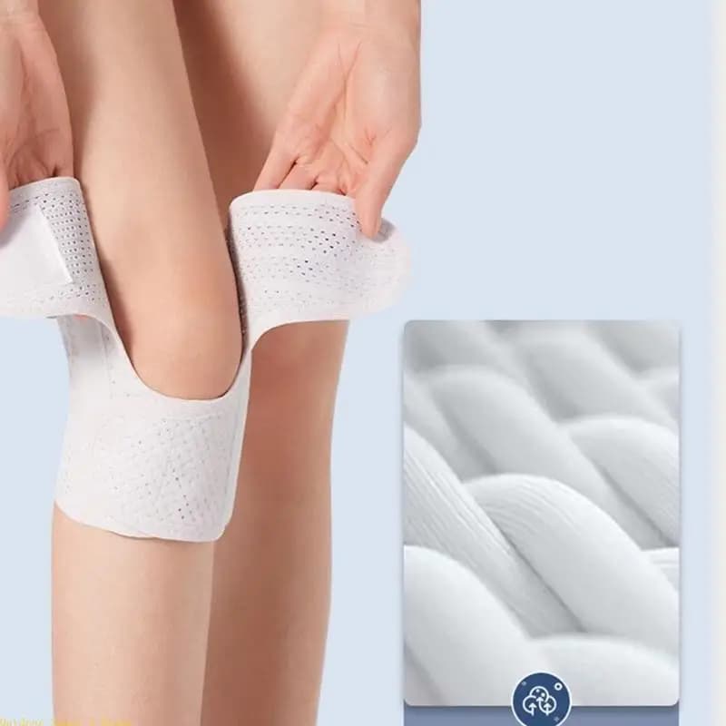 A0KA Tutore supporto per ginocchio regolabile traspirante con stabilizzatori a molla per uomo donna