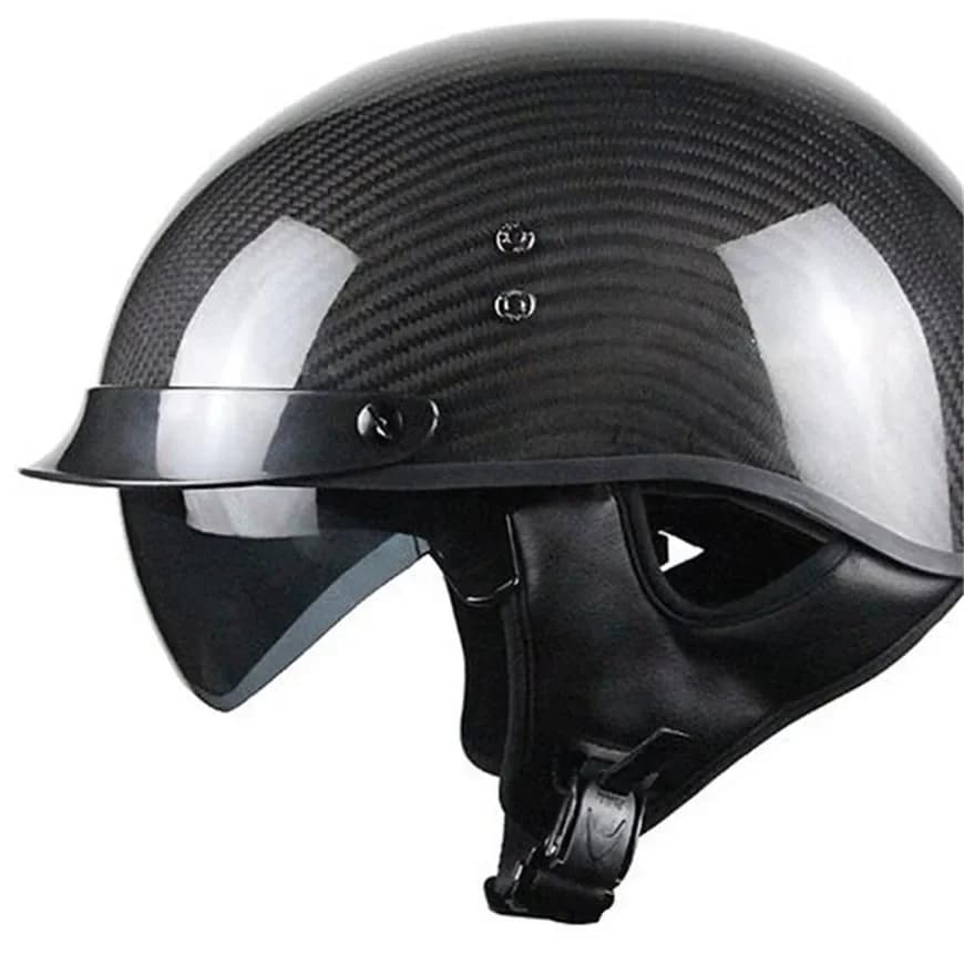Medium helmet carbon fiber vintage helmet Open black matte bike helmet for road bike Touring Cruiser Scooter Size L