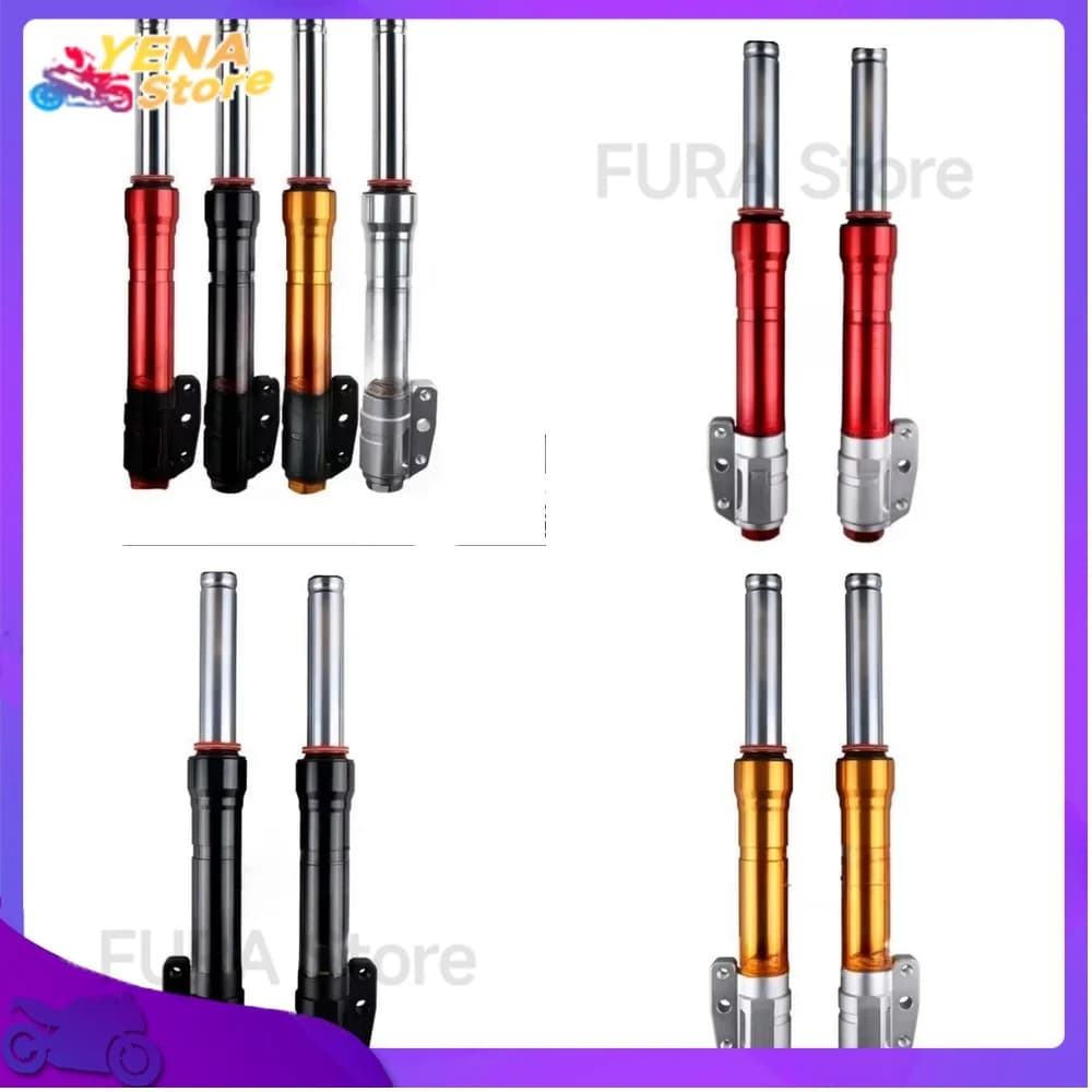 Ammortizzatore Anteriore per Moto, Scooter, Bici Elettrica, Forcella Sospensione 385mm 400mm, Ricambio Compatibile con Honda