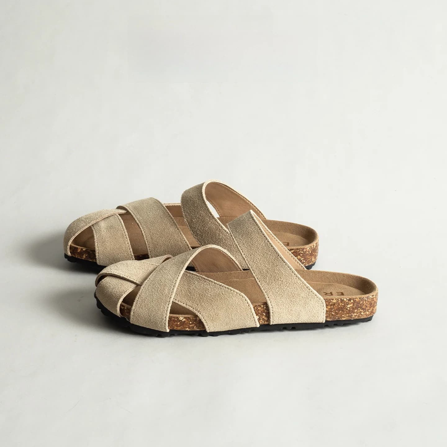 Genuine Leather Vintage Flat Bottom Roman Style Slippers Women's Summer Casual Slip-On Lazy Girl Flat Heel Sandals