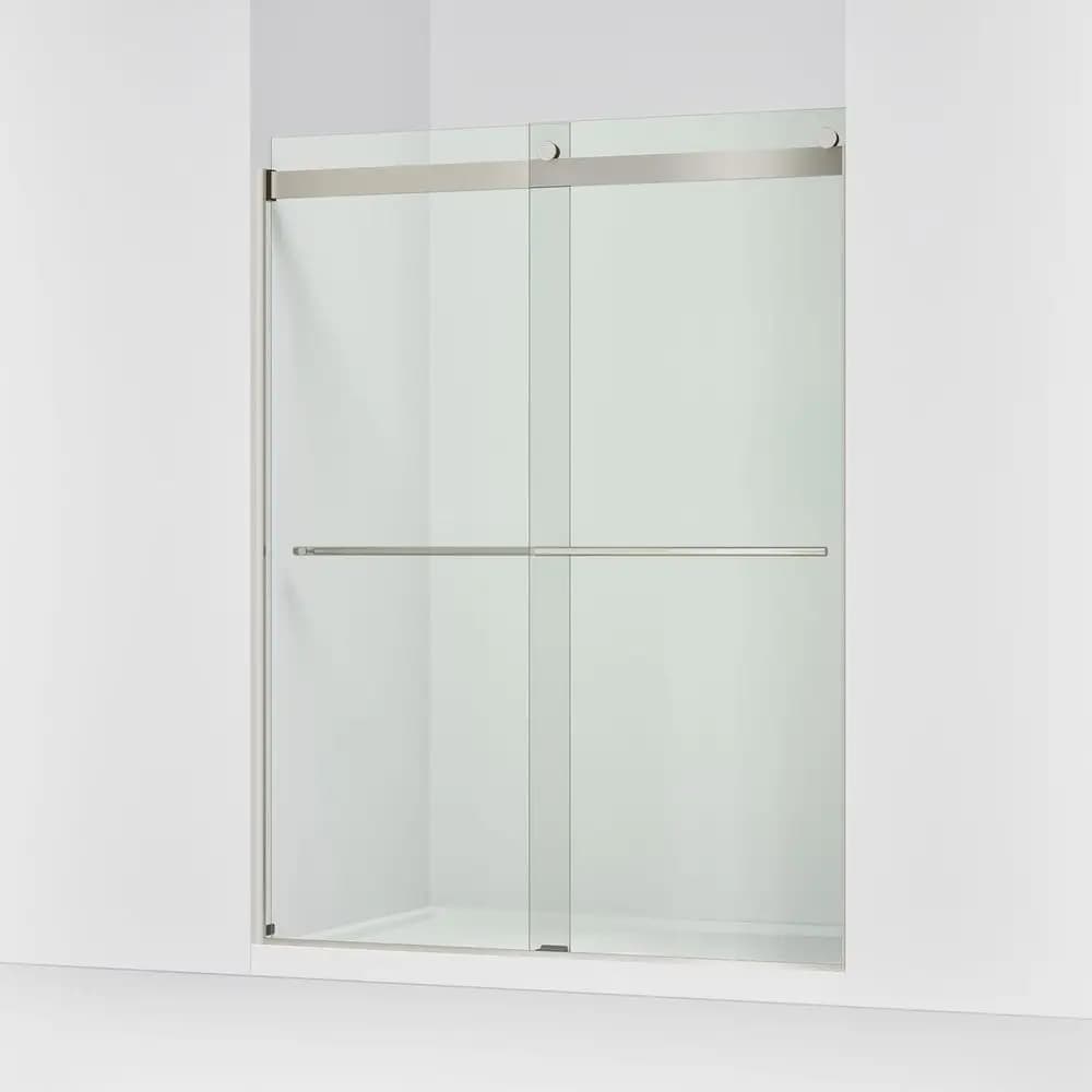 702424-L-BNK LEVITY ™ Porta Doccia PLUS 5/16 78x 59-5/8 con Porta Asciugamani in Nichel Spazzolato