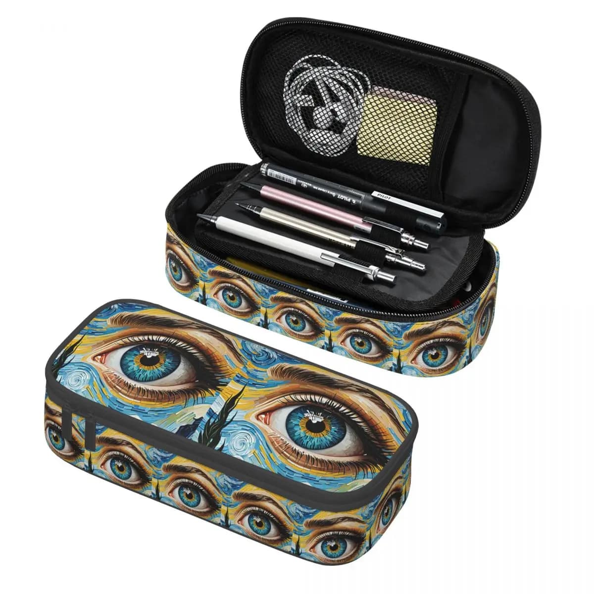 La notte stellata di Vincent Van Gogh Astuccio per matite, custodia per articoli di cancelleria, scatola per penne di grande capacità, borsa per matite