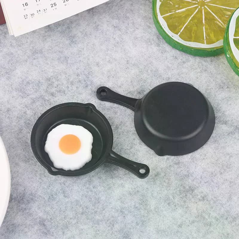 1:12 Miniature Fried Egg Panels for Doll House, Kitchen Accessories Toy