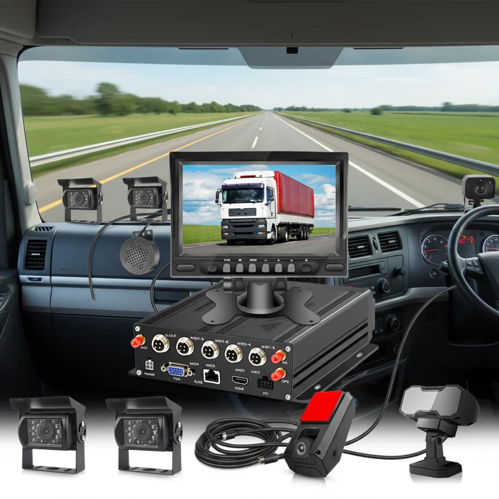 Heavy Duty 4G GPS WiFi 8CH Dash Cam Mobile DVR with ADAS G-Sensor Night Vision Waterproof AHD for Logistics Van