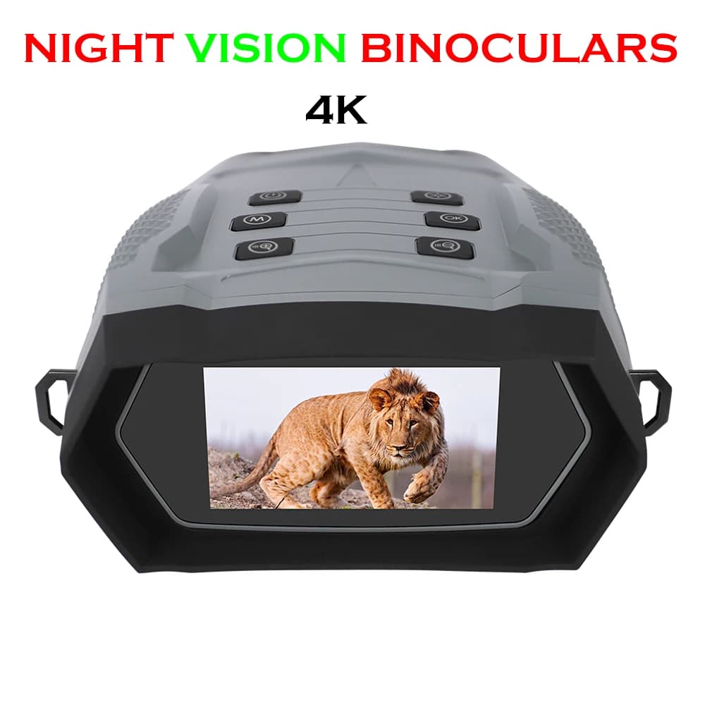Binocolo per visione notturna – Zoom digitale 8X, registrazione video 4K, pulsante retroilluminato, ampio schermo TFT da 3″