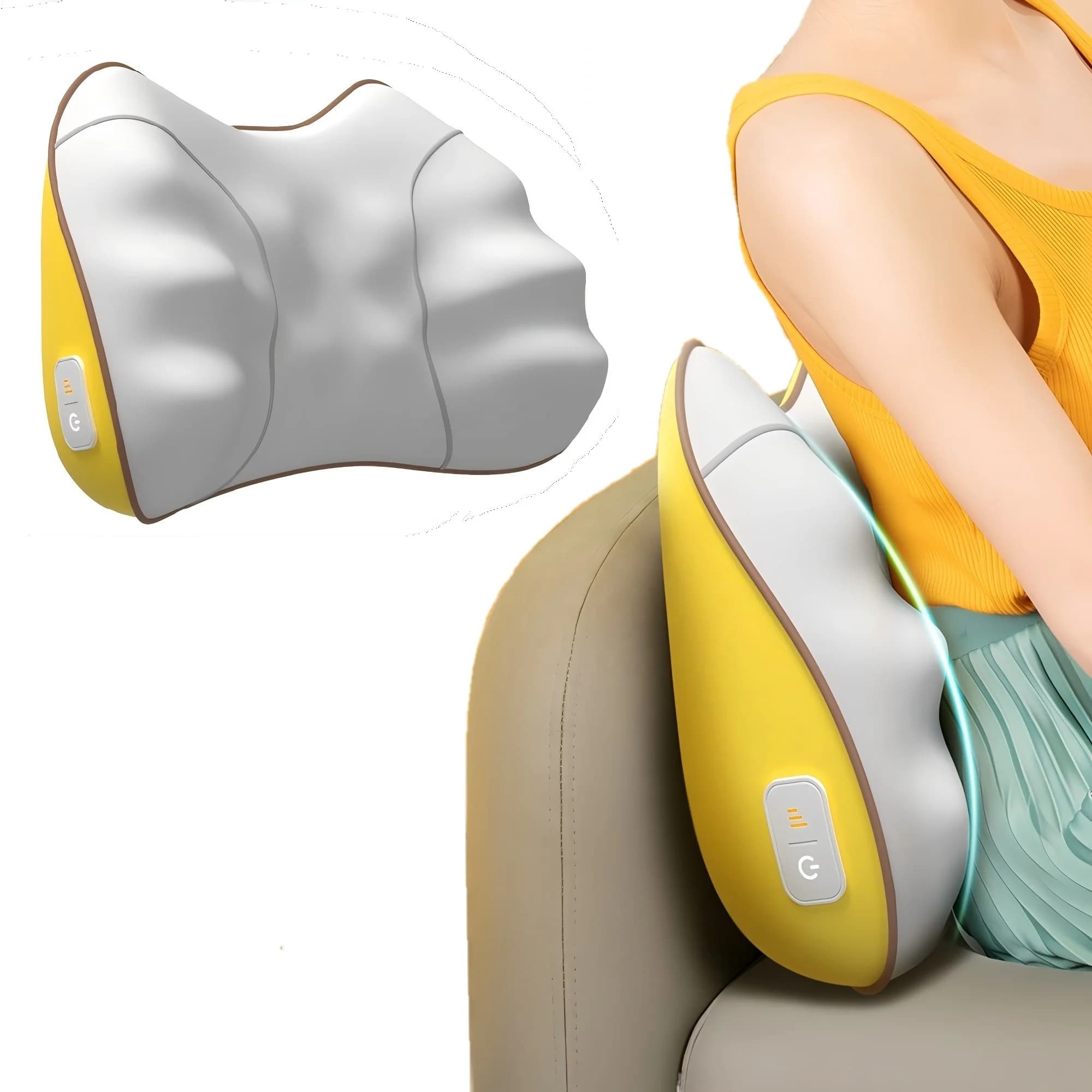 Rechargeable USB Multi-Function Massage Pillow for Neck Head Waist Back Lumbar Hip and Leg with Musical Function