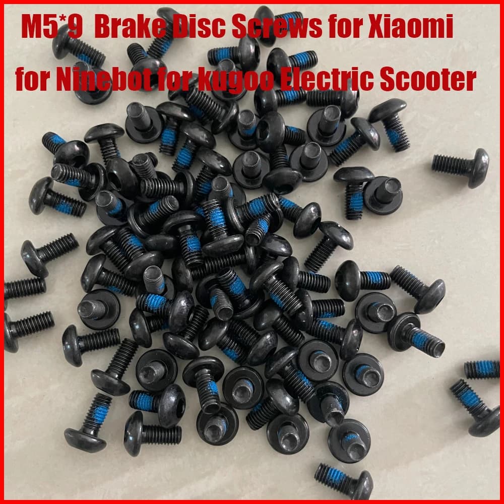 12 viti metalliche M5*9 per disco freno per monopattini elettrici Xiaomi M365 1S Pro, Kugoo, Ninebot ES1/2/3 G30/D - Ricambio