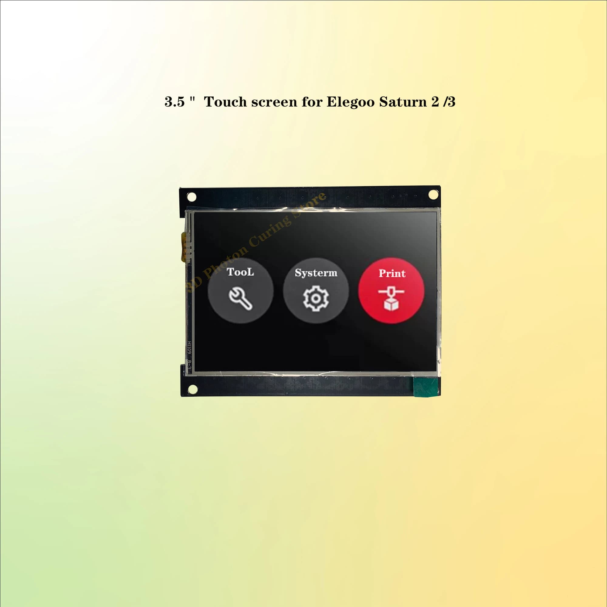 Touch screen da 3,5" per stampante 3D Elegoo Saturn 2/3 parti di ricambio originali schermo Display della macchina per la produzione di additivi