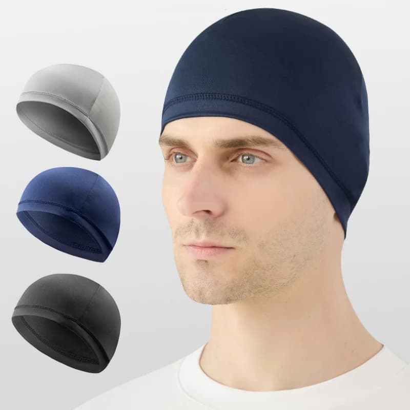 Cycling Motorcycle Under Helmet Liner Headwraps Cap Quick Dry Breathable Running Sports Beanie Skull Hat Hiking Absorb Sweat Hat
