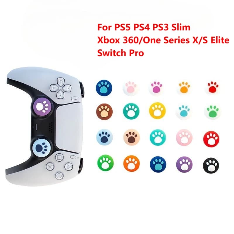 Zampa di gatto Thumb Stick Grip Cap Custodia protettiva per joystick per Sony PS5 PS4 PS3 Slim Xbox 360/One Series X/S Elite Switch Pro Thumbstick