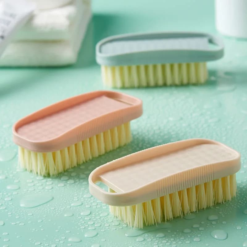 1 spazzola per la pulizia domestica quotidiana, spazzole per bucato in plastica con setole morbide, spazzole colorate per la pulizia delle scarpe