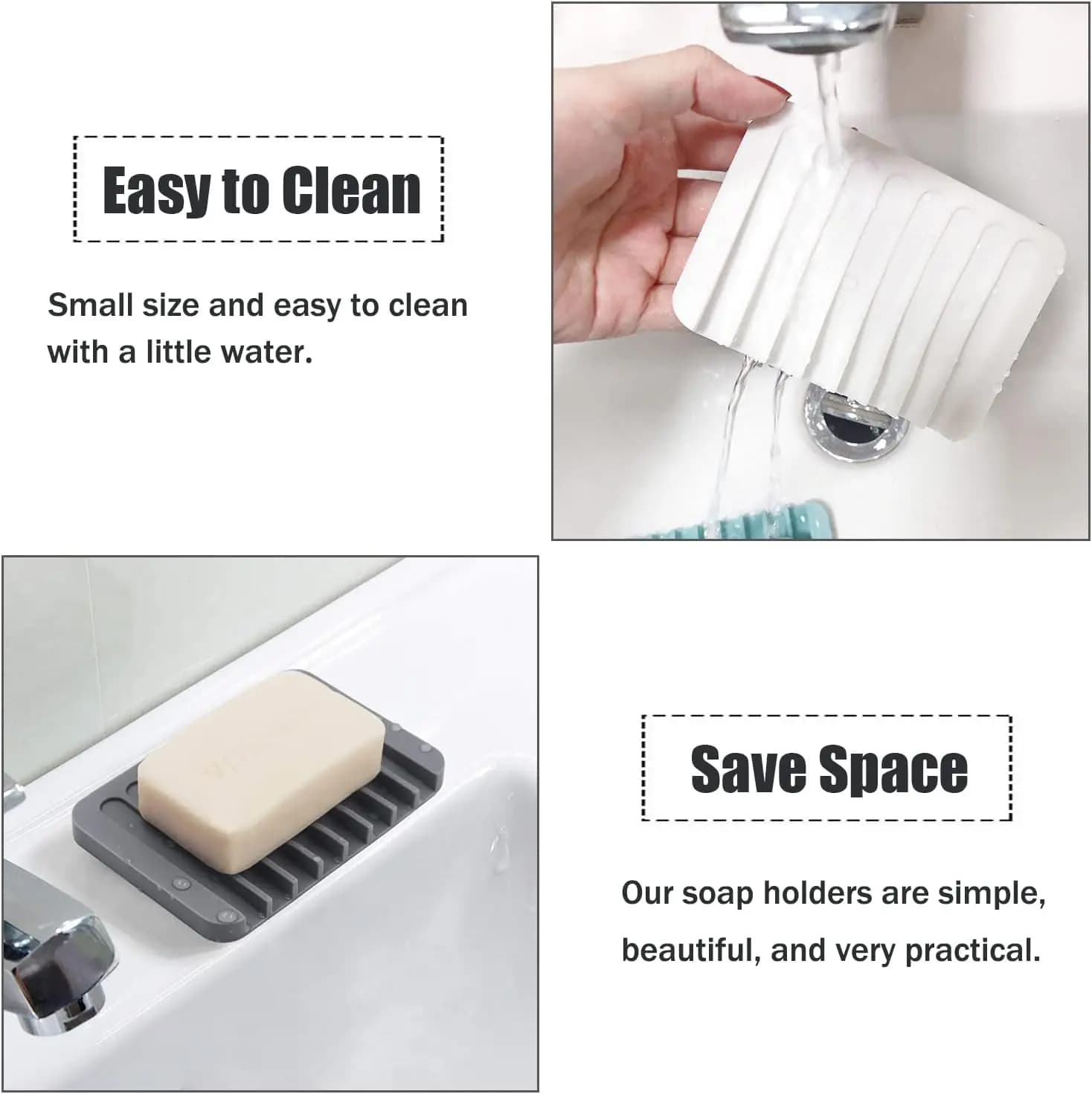 Portasapone in silicone per casa, bagno e cucina, vassoio antiscivolo per lavello, portasapone creativo da tavolo, supporto drenante senza foratura
