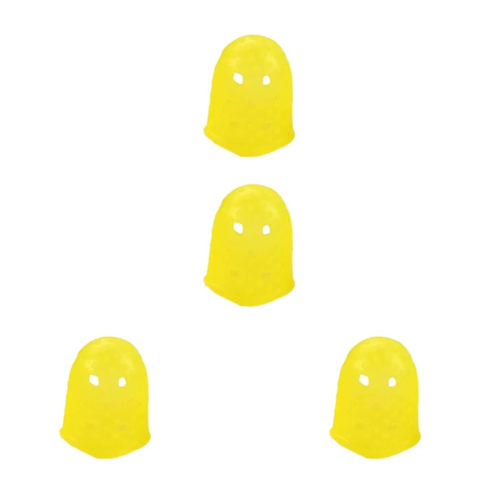 4 Pezzi Plettri in Silicone Giallo a Forma di S, Resistenti e Durevoli, per Chitarra, Ukulele, Mandolino e Strumenti a Corda