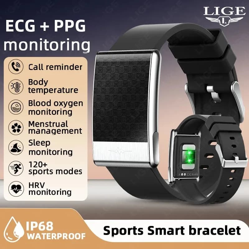 ECG Smart Watch Women's Health Monitor Blood Oxygen Heart Rate Blood Pressure Blood Pressure Sleep Smart Bracelet New 2026