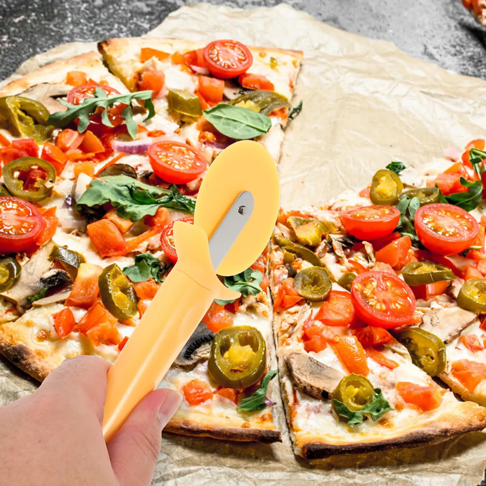Set di 2 Rotelle Tagliapizza in ABS con Superficie Liscia Antiaderente, Ideali per Uso Domestico in Cucina