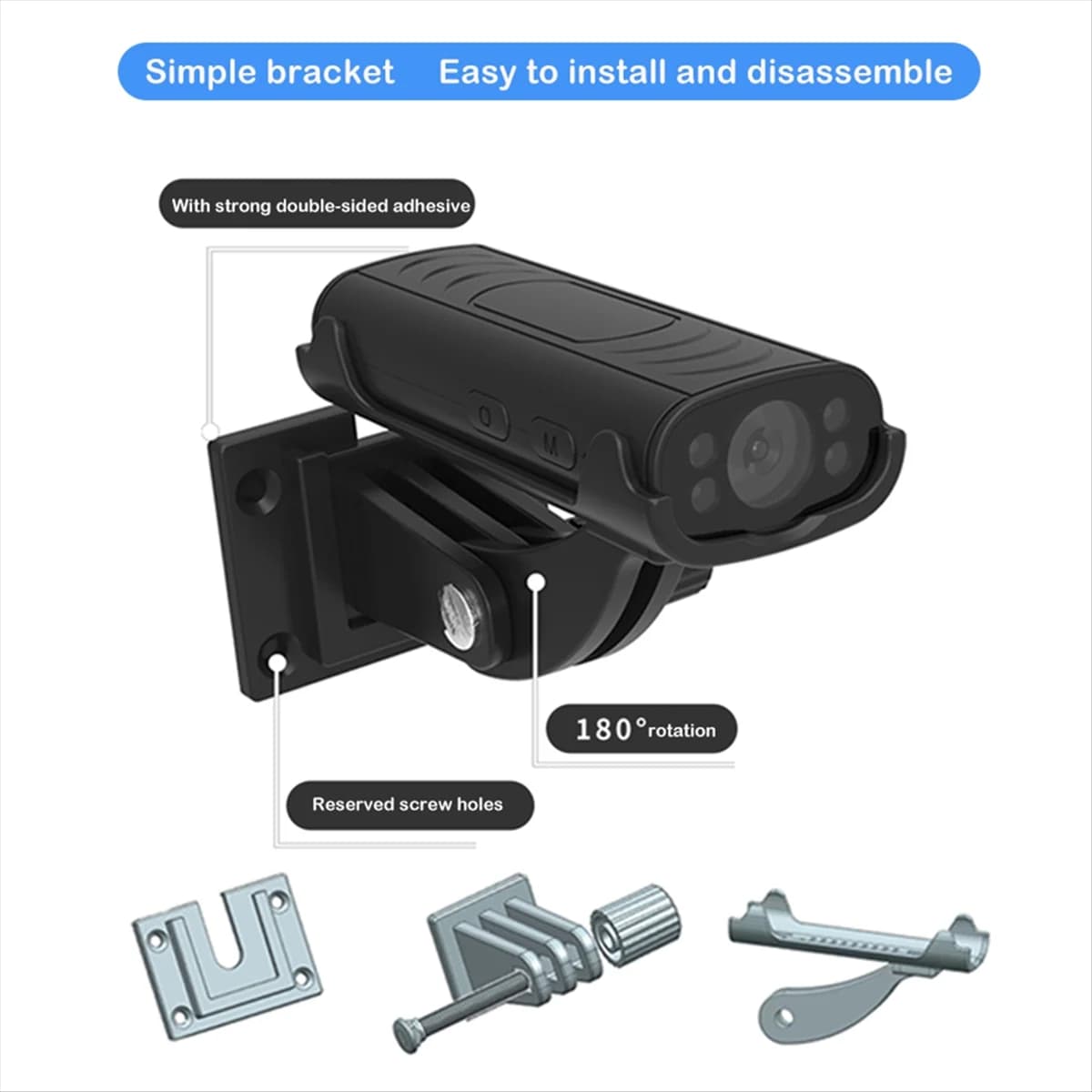 Mini telecamere Telecamera per monitor remoto WiFi wireless Telecamera IP di sicurezza domestica intelligente con avviso di rilevamento del movimento Push