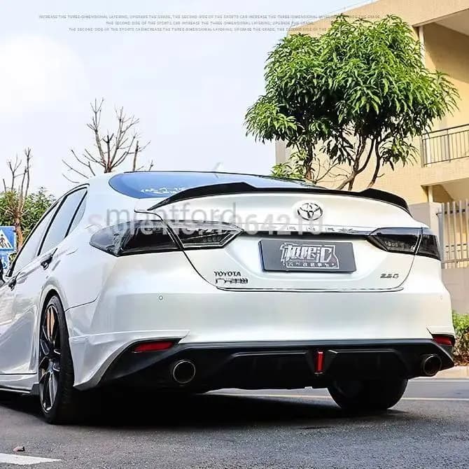 Car Styling ABS Plastic Unpainted Primer Color Rear Spoiler Trunk Boot Wing Lip Spoiler For toyota Camry 2018+