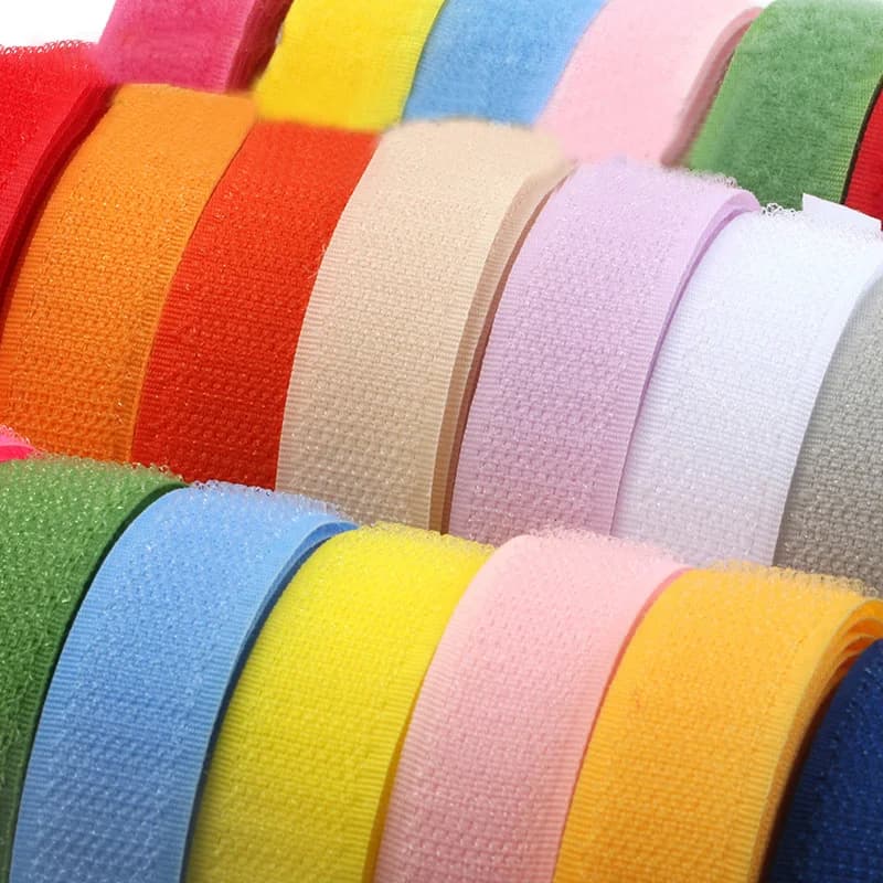 Nastro di fissaggio colorato da 20 mm Nastro con gancio e anello da 2 cm Senza colla Nastro di fissaggio autoadesivo Fascette per cavi Accessori per cucito fai da te 25 metri