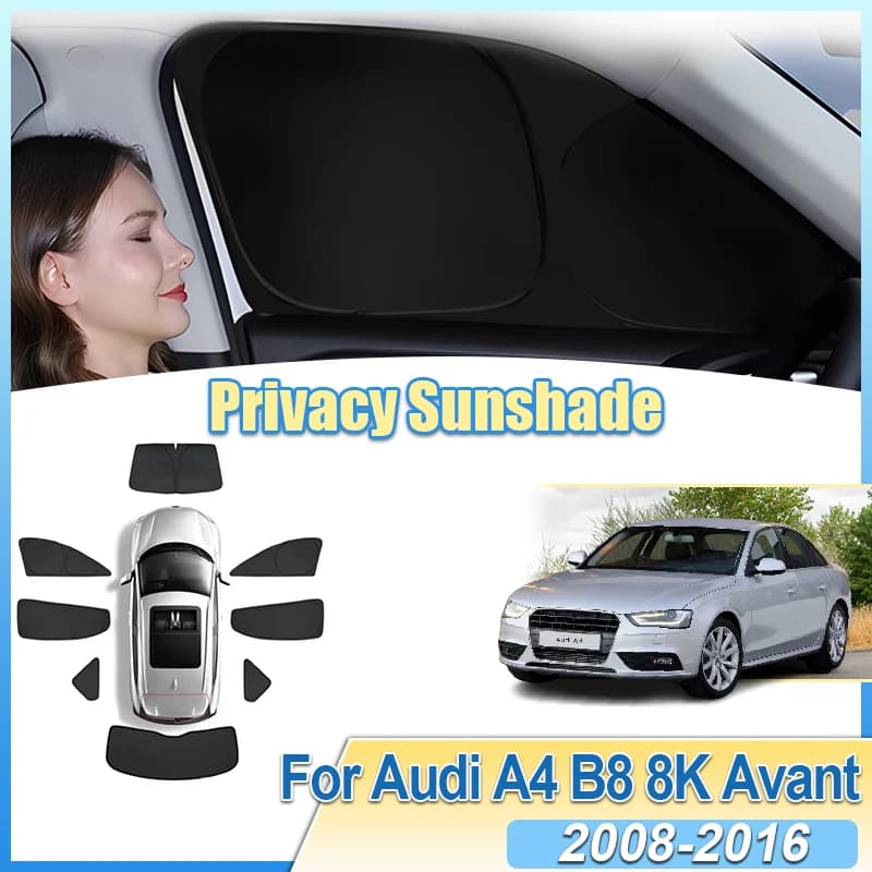 Per Audi A4 B8 8K Avant Station Wagon 2008-2016 Parasole Parabrezza Anti-UV Finestra Privacy Copertura Nero Pieghevole Strumento Accessori