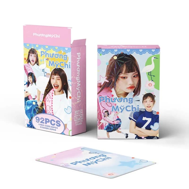 Phuong MyChi Lomo Card & Sticker Set 60PCS Photo Cards + 32PCS Stickers for Fans Collection & Decoration