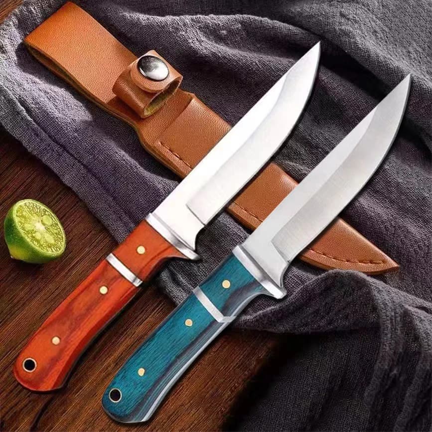 Multipurpose knife with wooden handle kitchen mannaia knife to bone steak knife for Barbecue fishing knife kitchen utensils for Chef