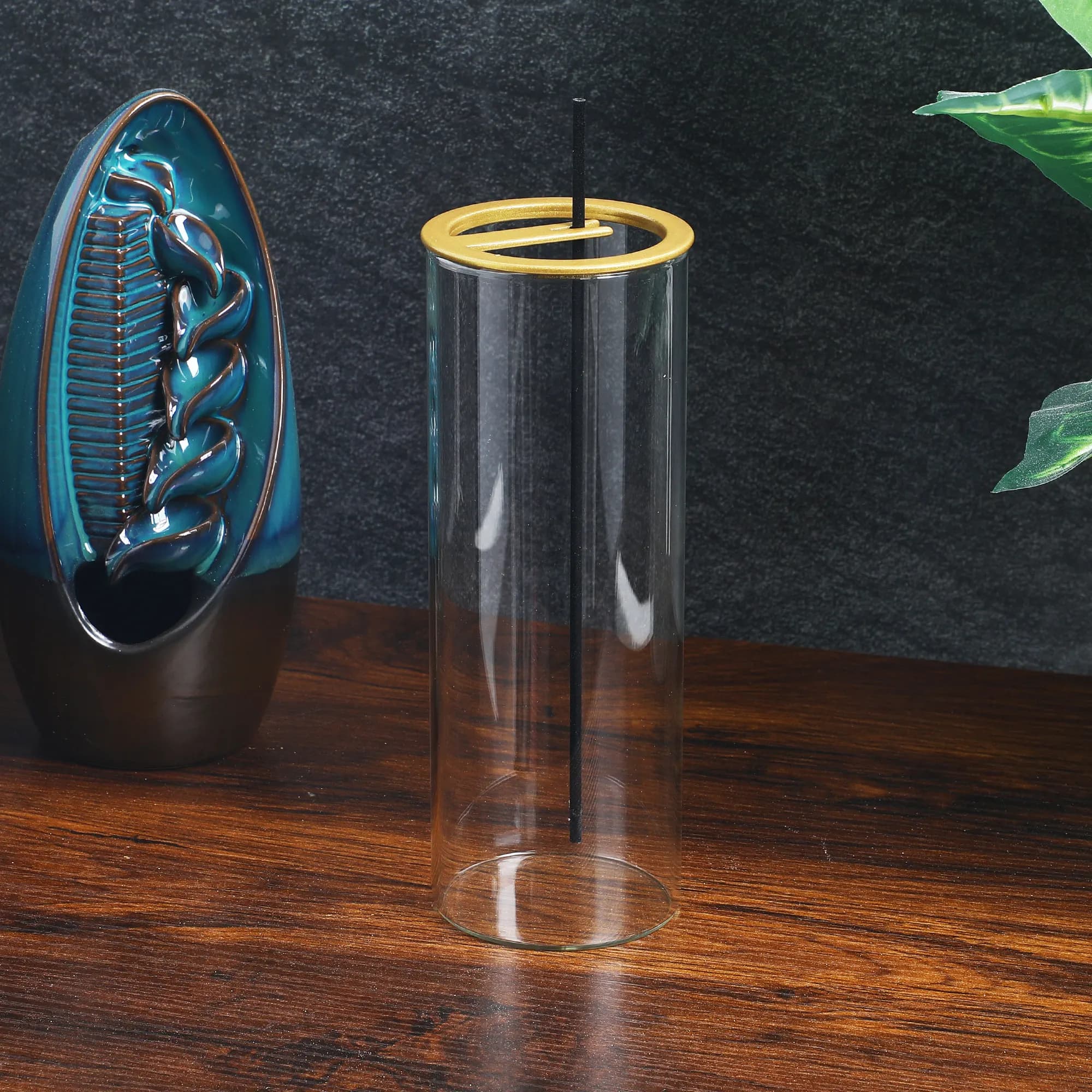 2 Pezzi Porta Incenso in Vetro con Design a Clip Unico, Porta Incenso Capovolto per Bastoncini, Anti-Ceneri, per Spa e Arredamento Casa