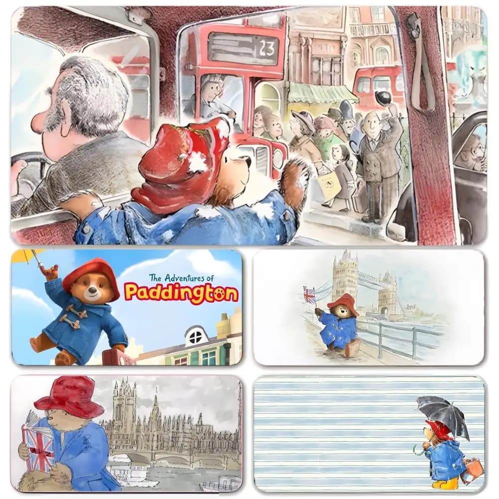 film character P-Paddington Bear Mouse Pad Large Gaming Mousepad with Thick Stitched Edge Non-Slip Desk Mat