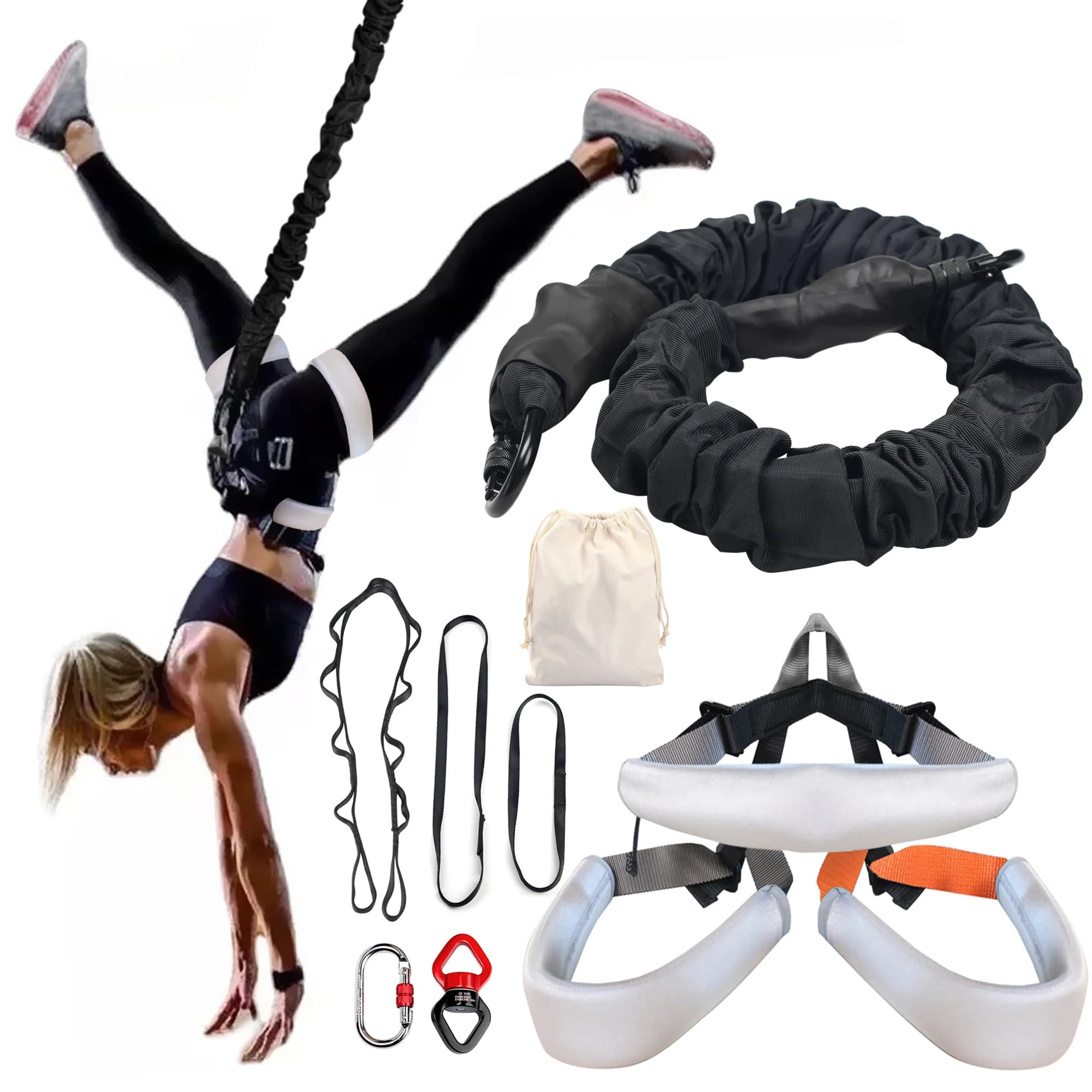 Fitness kit bungee heavy duty updated cable for home gym Yoga Racing elastic Gravity Bungee Training Pro Tool for home gym Studio