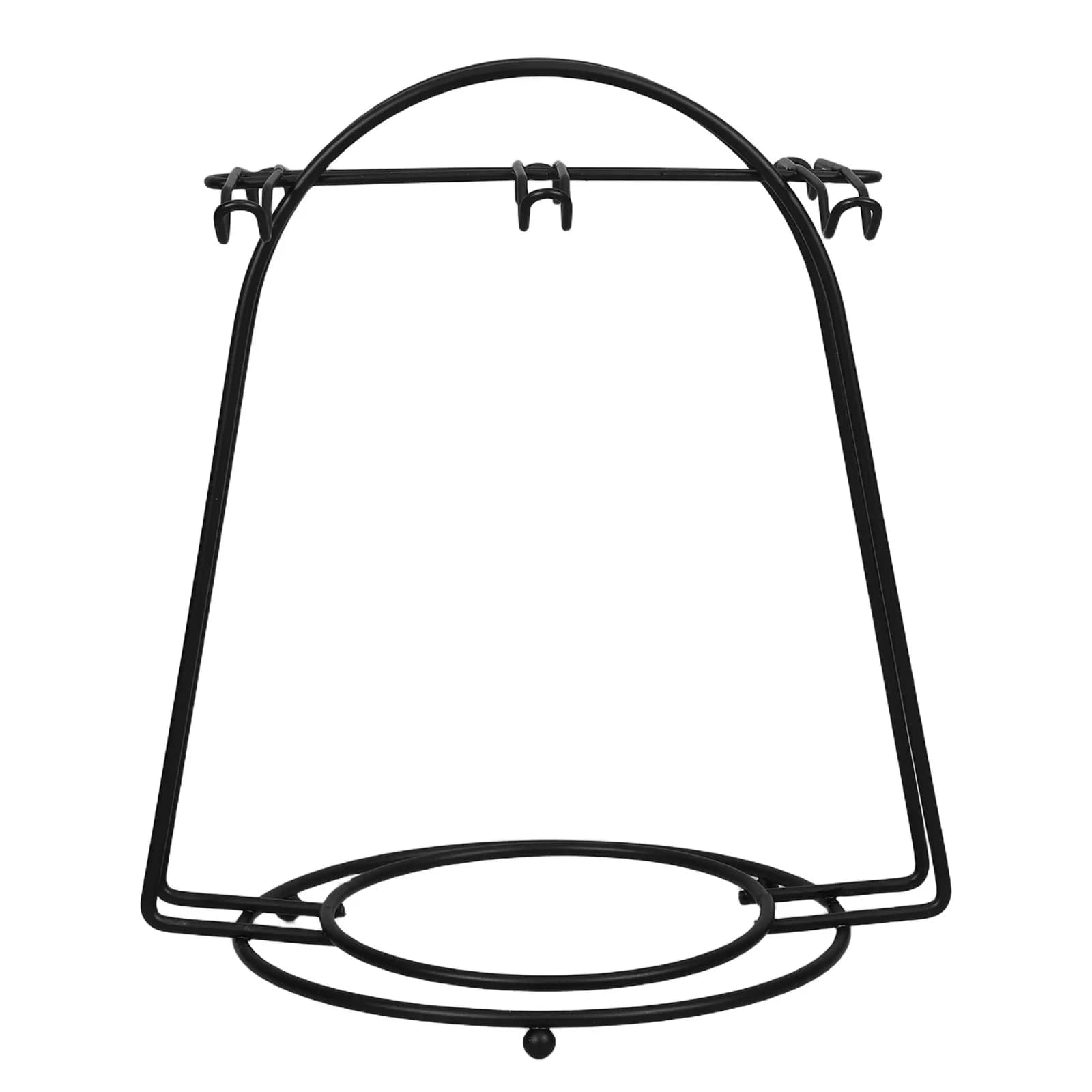 Sturdy Iron Cup Holder Stand Minimalist Arch Design for Coffee Tea Cups and Saucers Cup Display Rack Kitchen Counter Organizer
