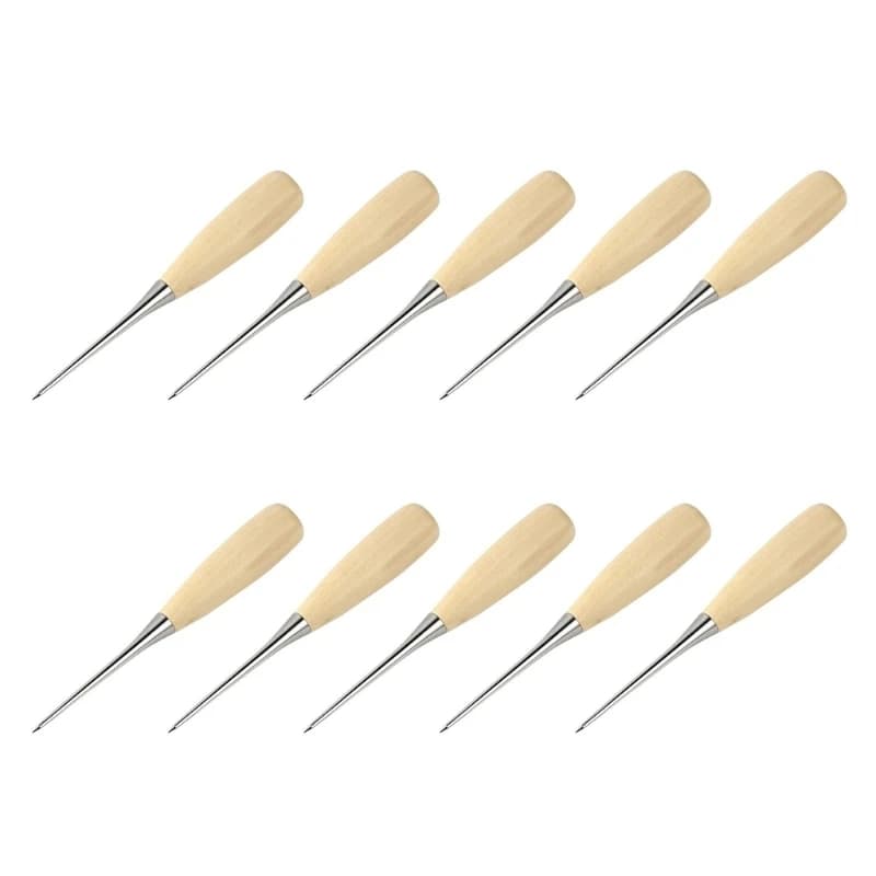 Leatherworking Tool 5 Awl Set Handle Punching Tapered Awl Sewing Awl