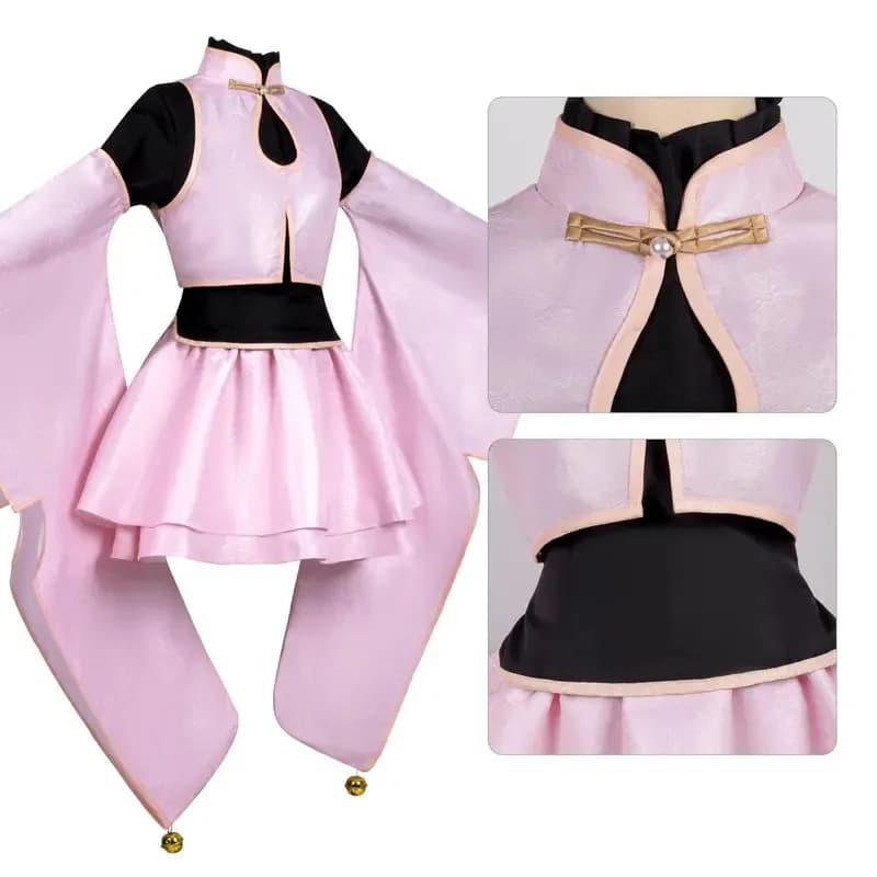 Kinomoto Pink Dress Cosplay Anime Cardcaptor Sakura Costume Wigx,5;d'2.y;8'