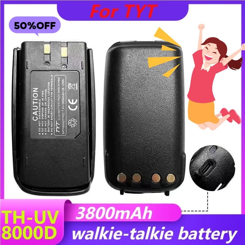 7.2V 3800mAh per TYT Teayee TH-UV8000D Batteria al litio TH-UV8000E Walkie-Talkie Circuito UV-8000D