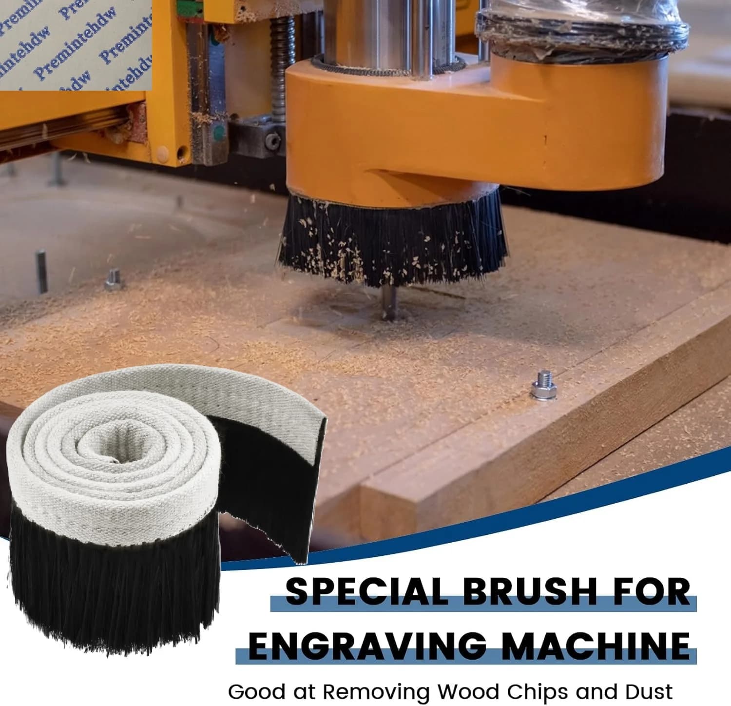 Striscia Flessibile Antipolvere CNC Nera da 1M