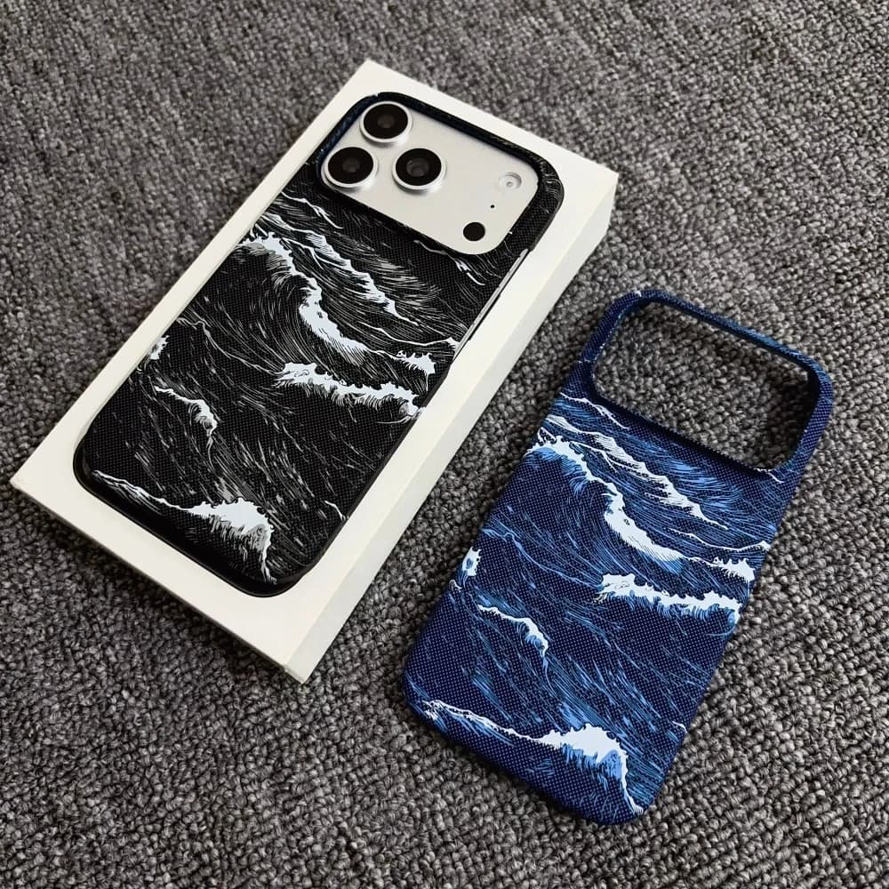 For Magsafe Frameless Kevlar Style Slim PC Phone Case For iPhone 18 17 Air 16 15 14 13 Pro Max Magnetic Wireless Charging Cover