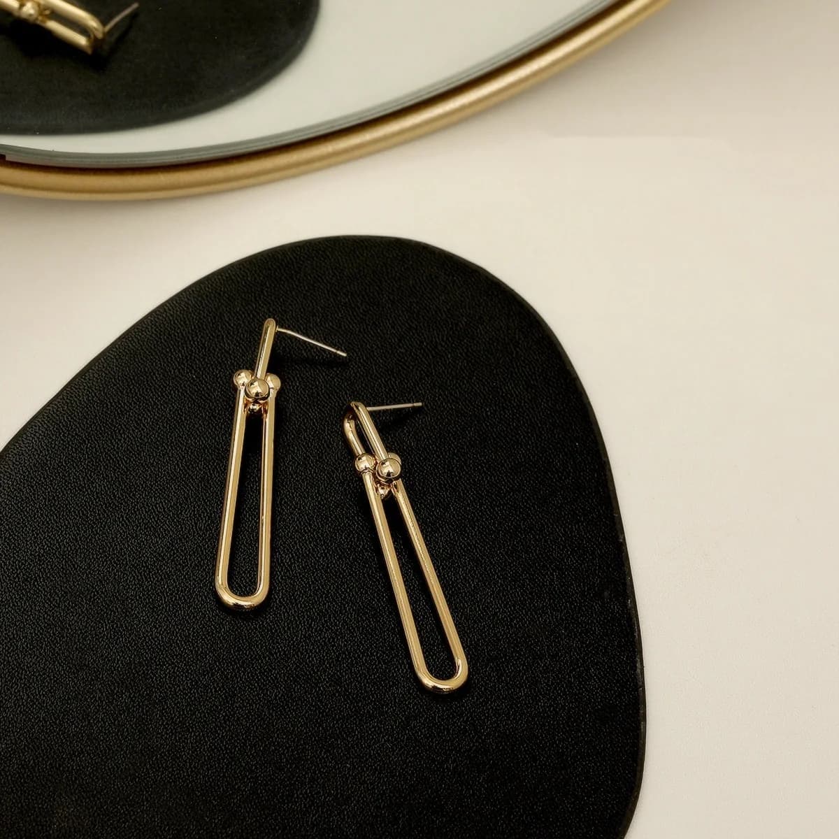 Orecchini a Forma di U con Nappine per Donne, Stile Francese, Pendenti Irregolari, Gioielli Minimalisti Eleganti e alla Moda