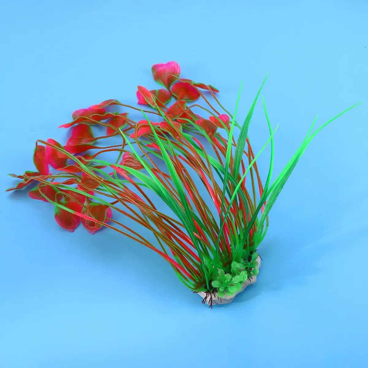 Decorazione per Acquario 40Cm, Erba Acquatica Artificiale Realistica in Plastica, Ornamento per Vasca dei Pesci dall'Aspetto Naturale