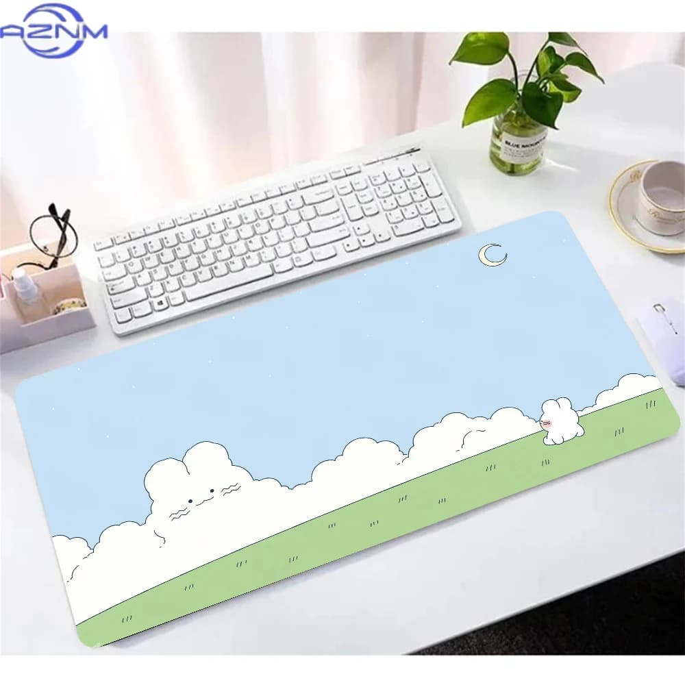 kawaii rabbit Mausepad Computer Keyboard Large Mouse Pad HD Desk Mat Office Accessories Cabinet Cushion Pc Gaming Non-Slip Rug